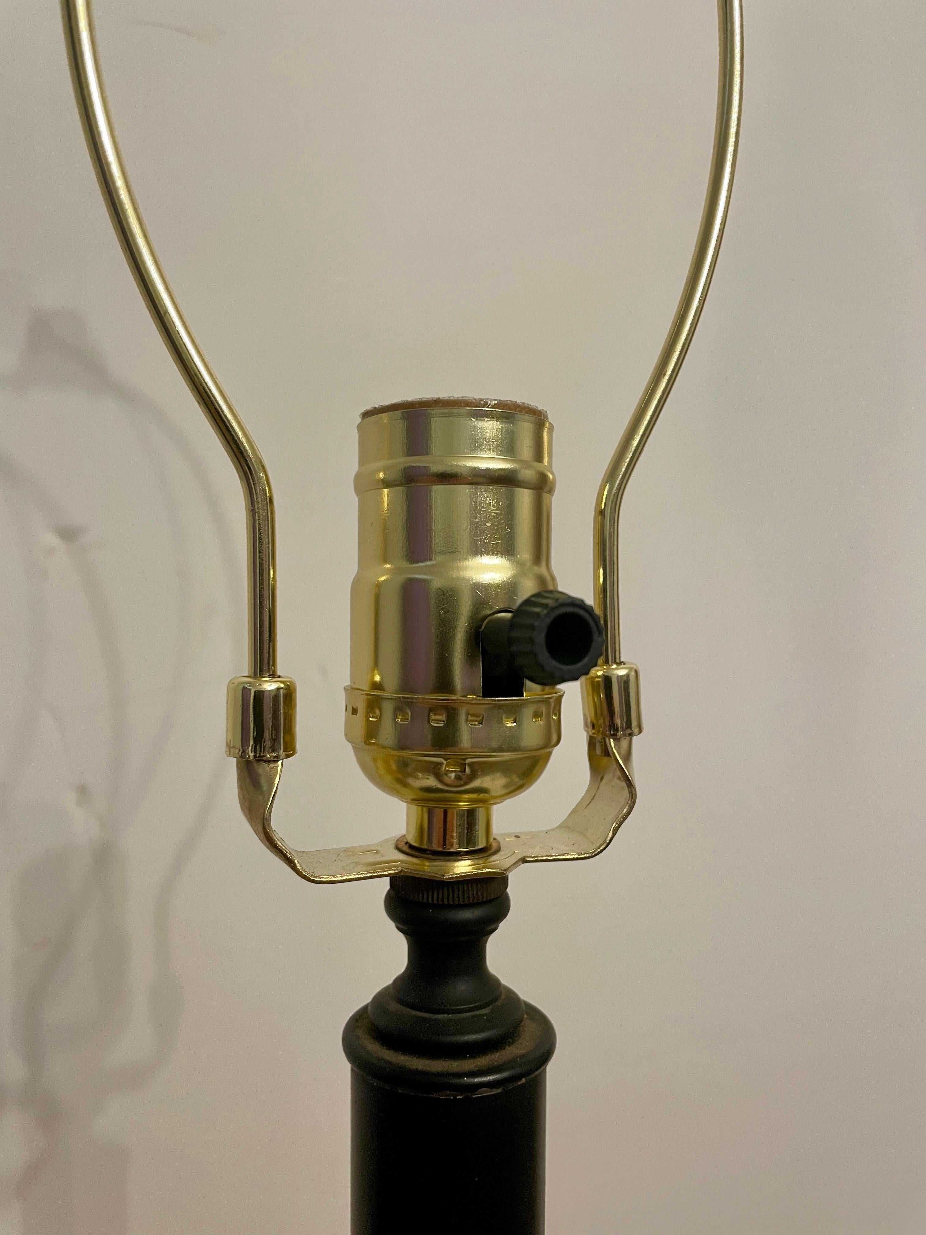 Metal Large Lacquered Japanese Lamp For Sale