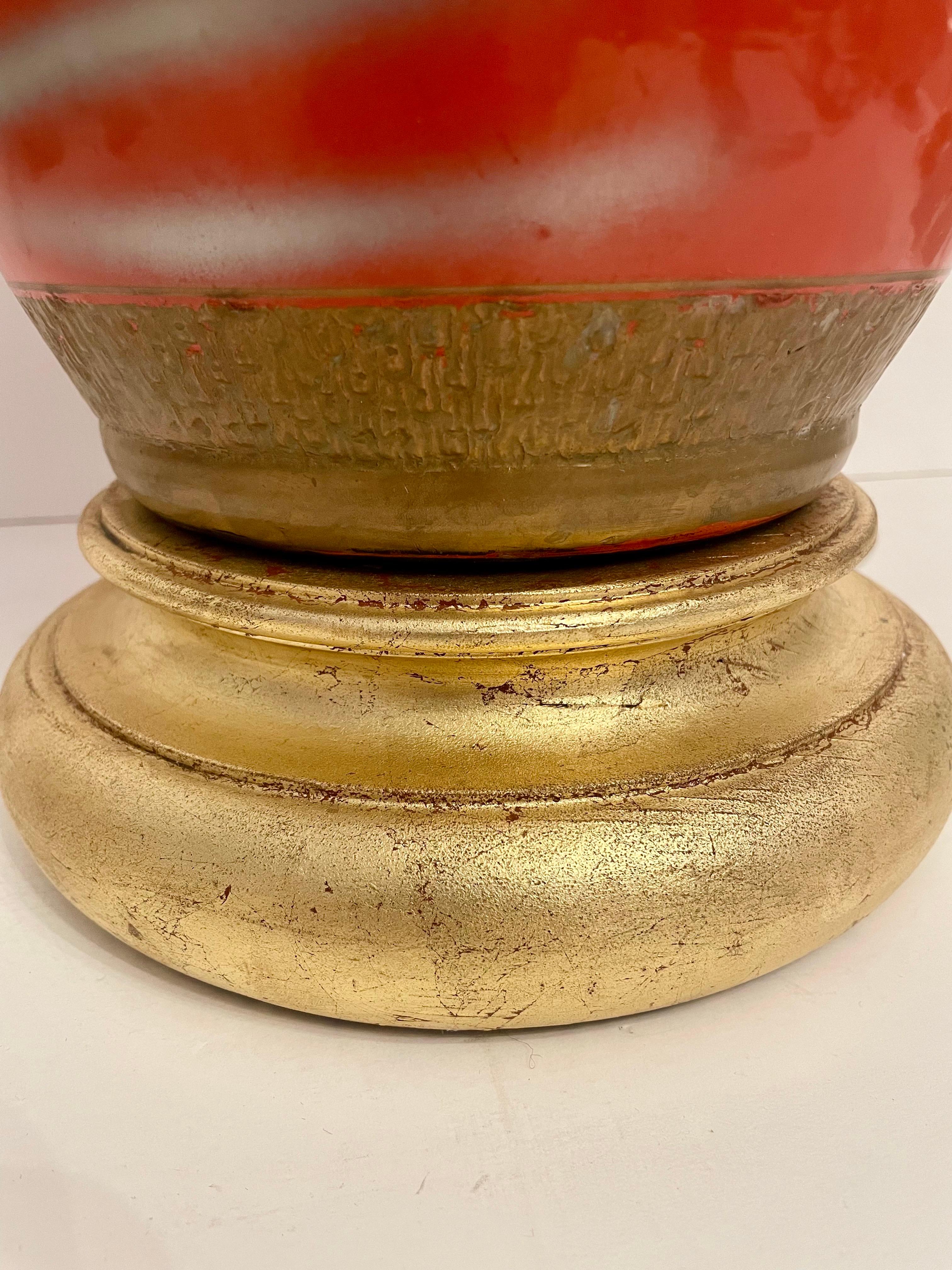 Large Lacquered Japanese Lamp For Sale 3