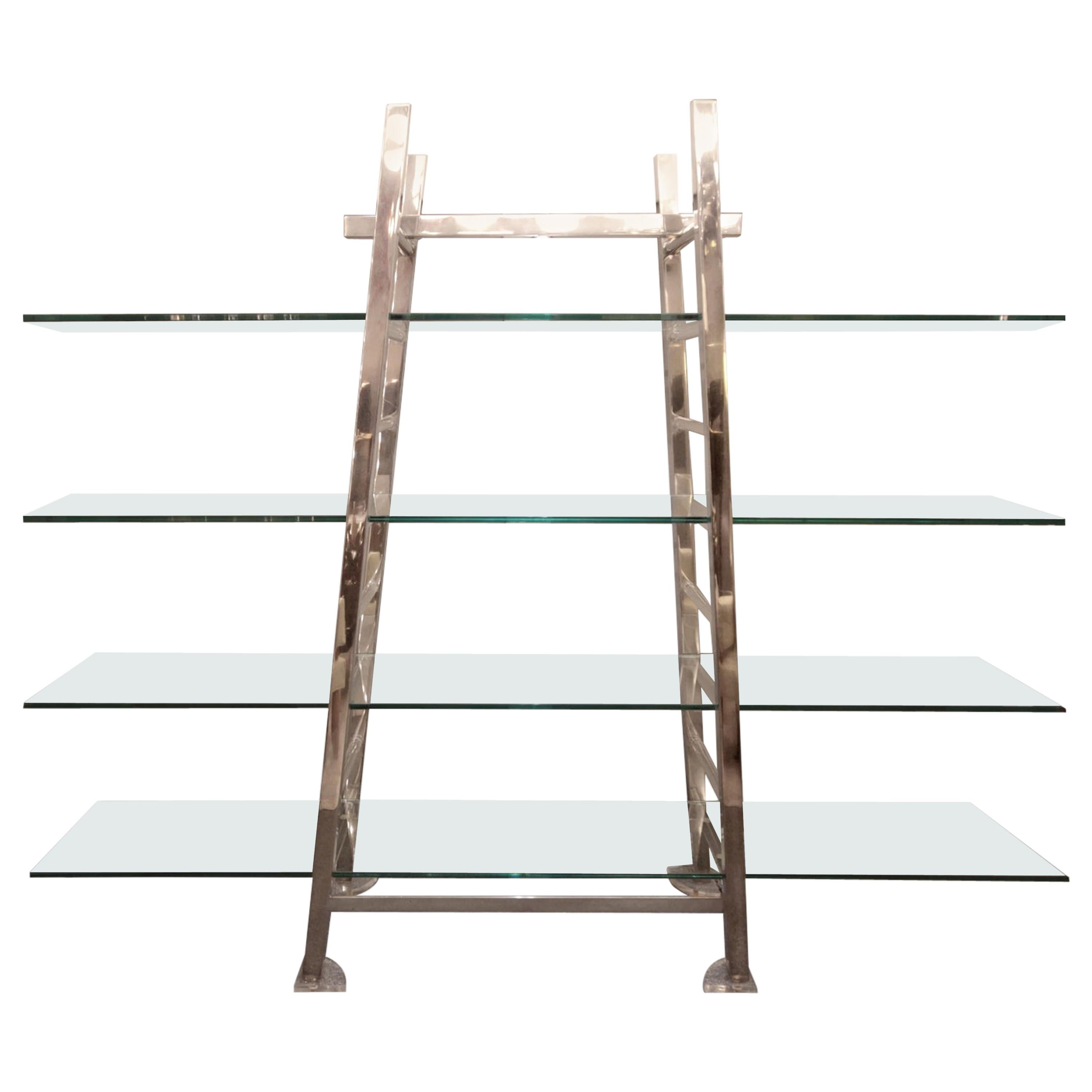 Large "Ladders" Shelf, Italy, 1970 For Sale
