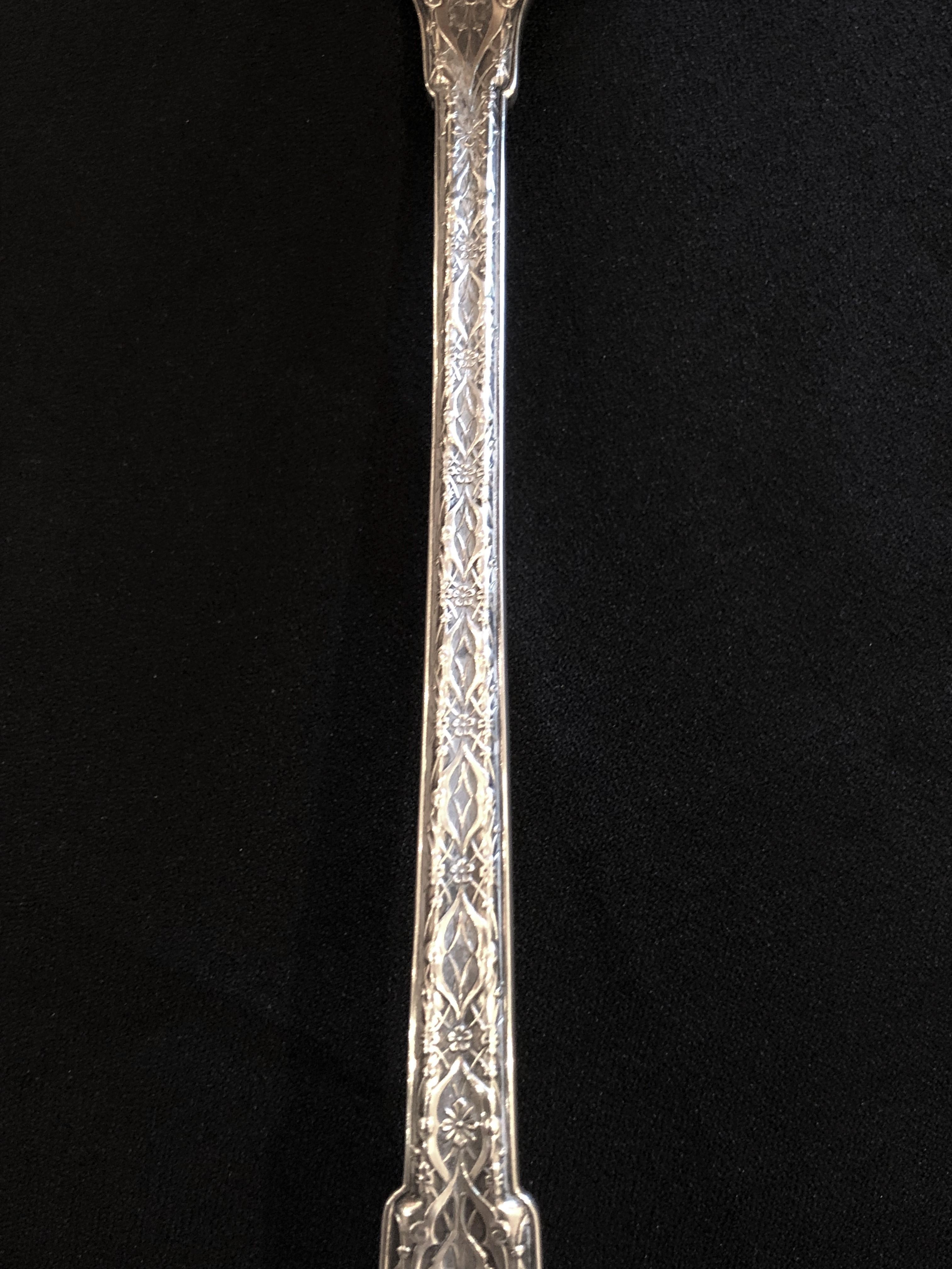 High Victorian Large Ladle, Tiffany & Co. Sterling Silver Persian Pattern, circa 1875 For Sale