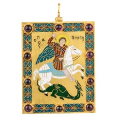 Large Lalaounis St. George and the Dragon Pendant