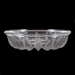 Large Lalique Chataignier Crystal Bowl