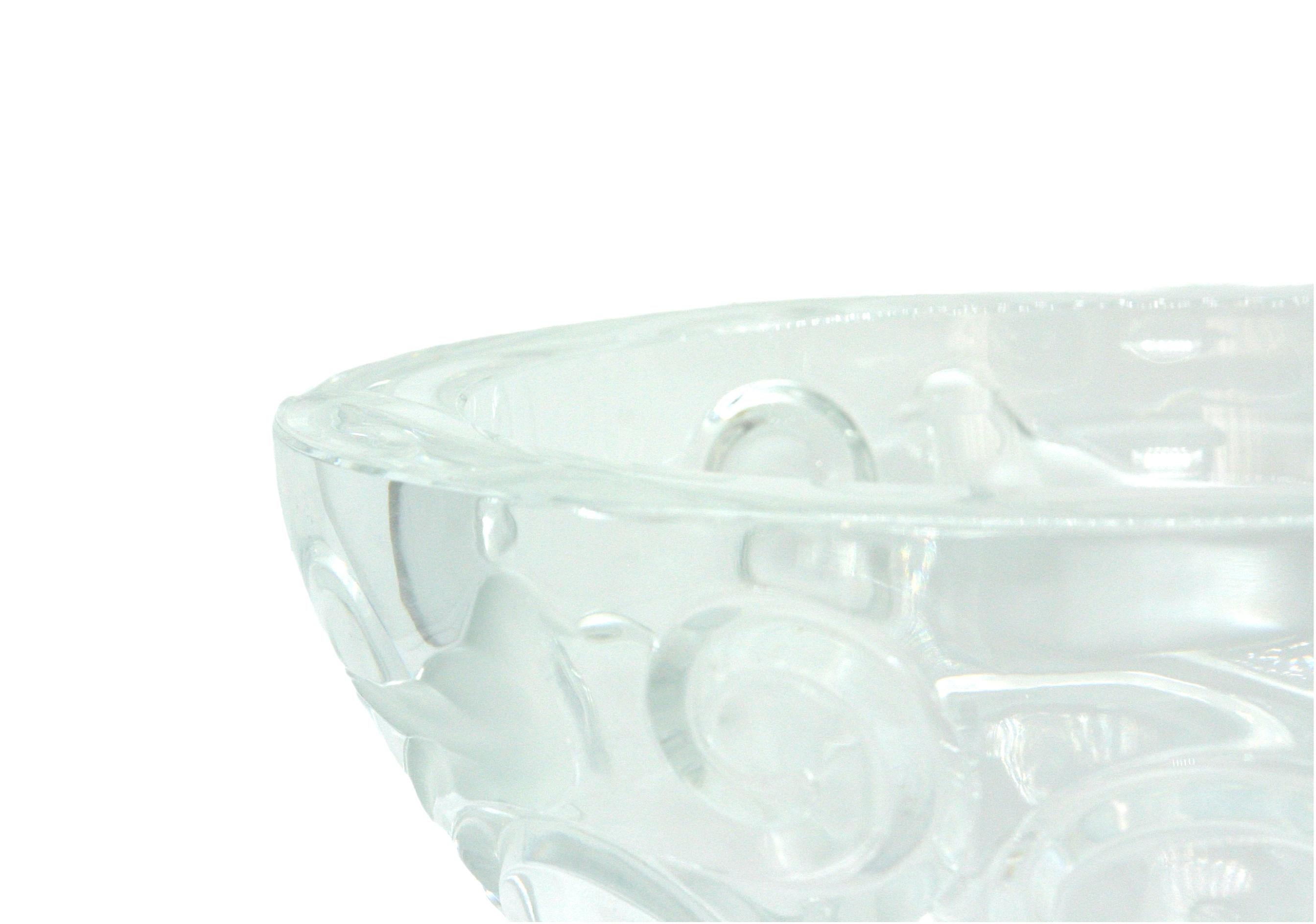 large crystal bowl centerpiece