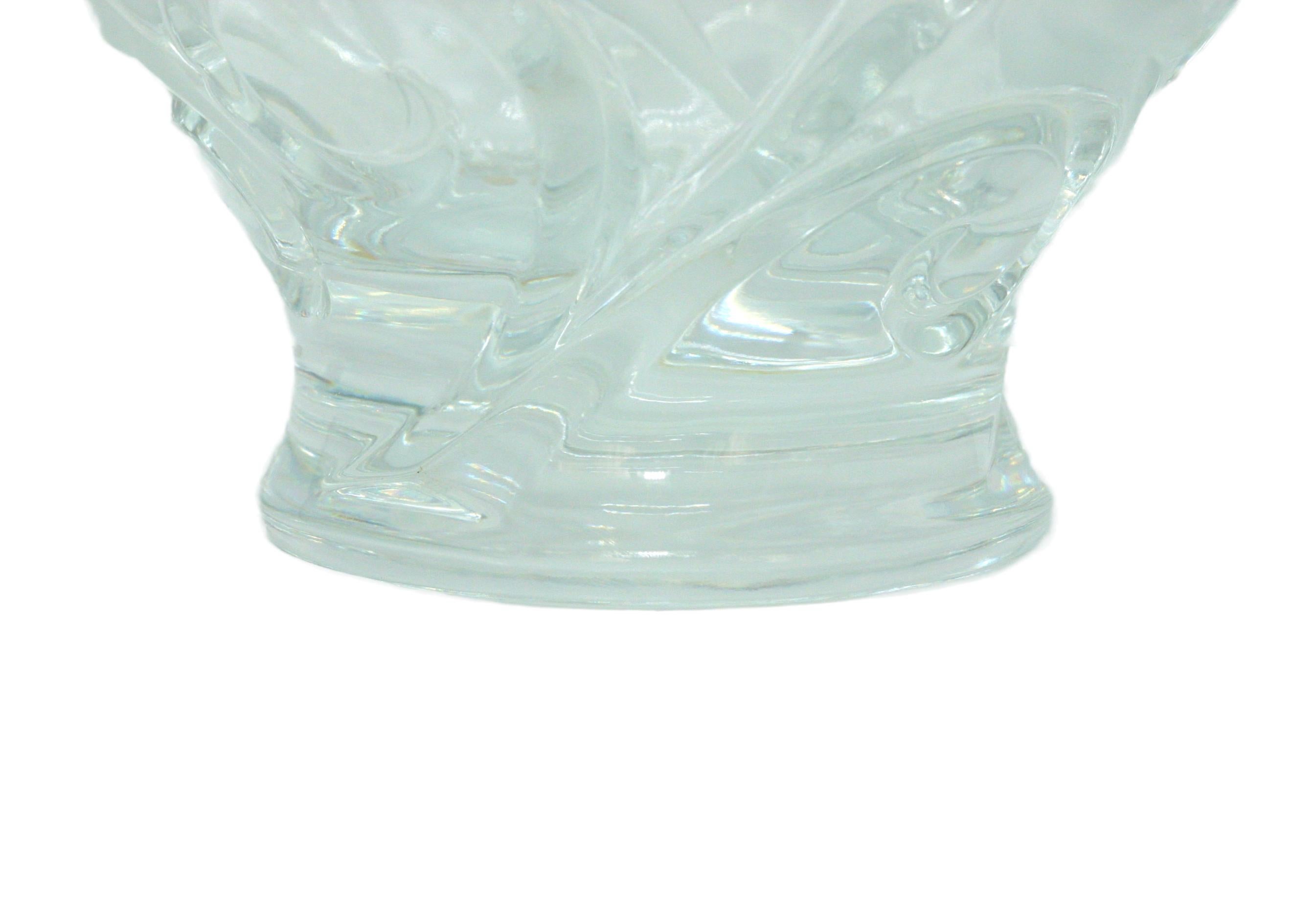 Late 20th Century Large Lalique Crystal Bowl Centerpiece For Sale