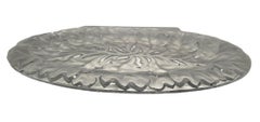 Large Lalique Crystal “Chene” Oak Leaves Oval Platter