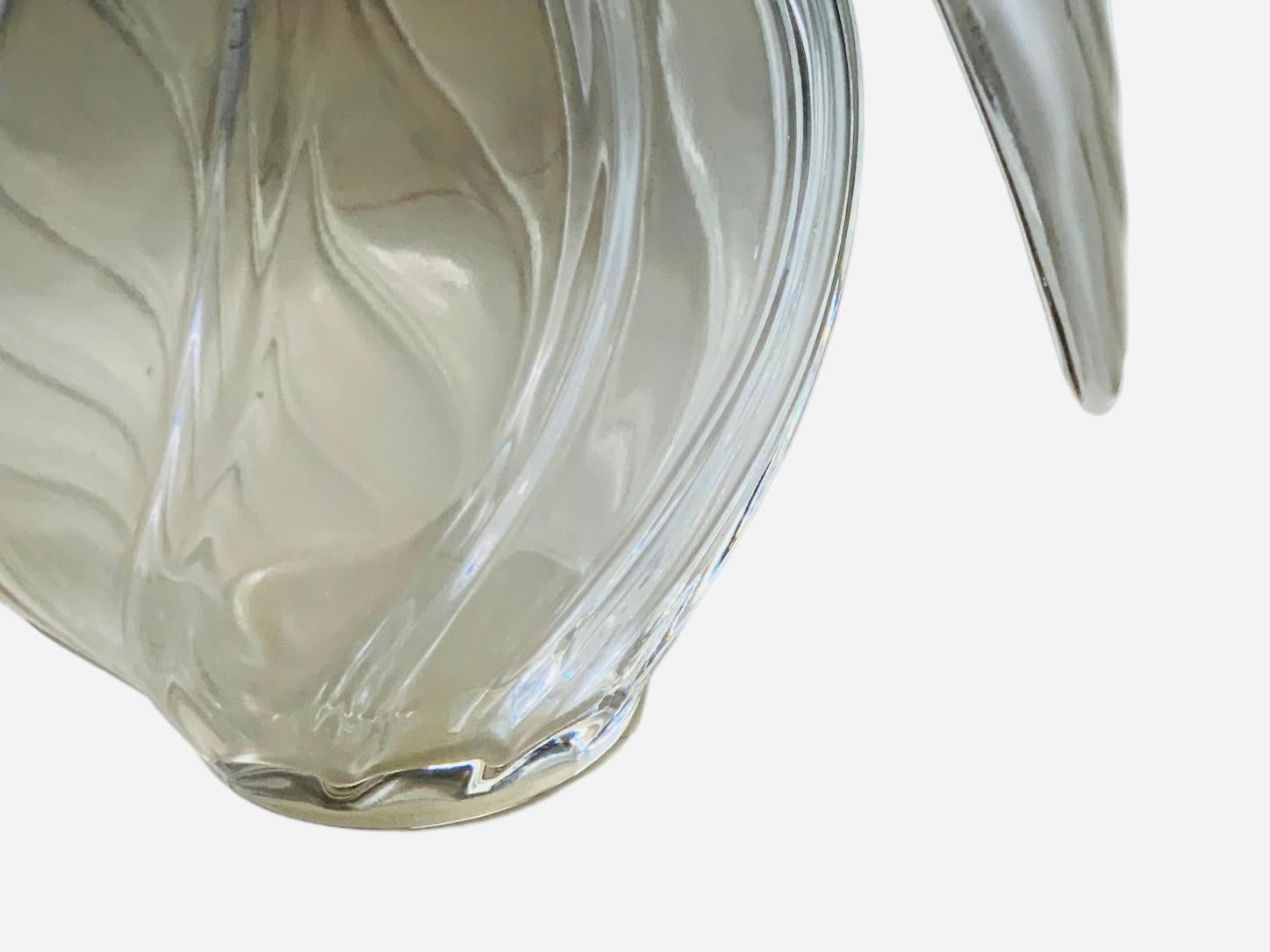 Molded Large Lalique Crystal Perfume Bottle Of L’Air Du Temps