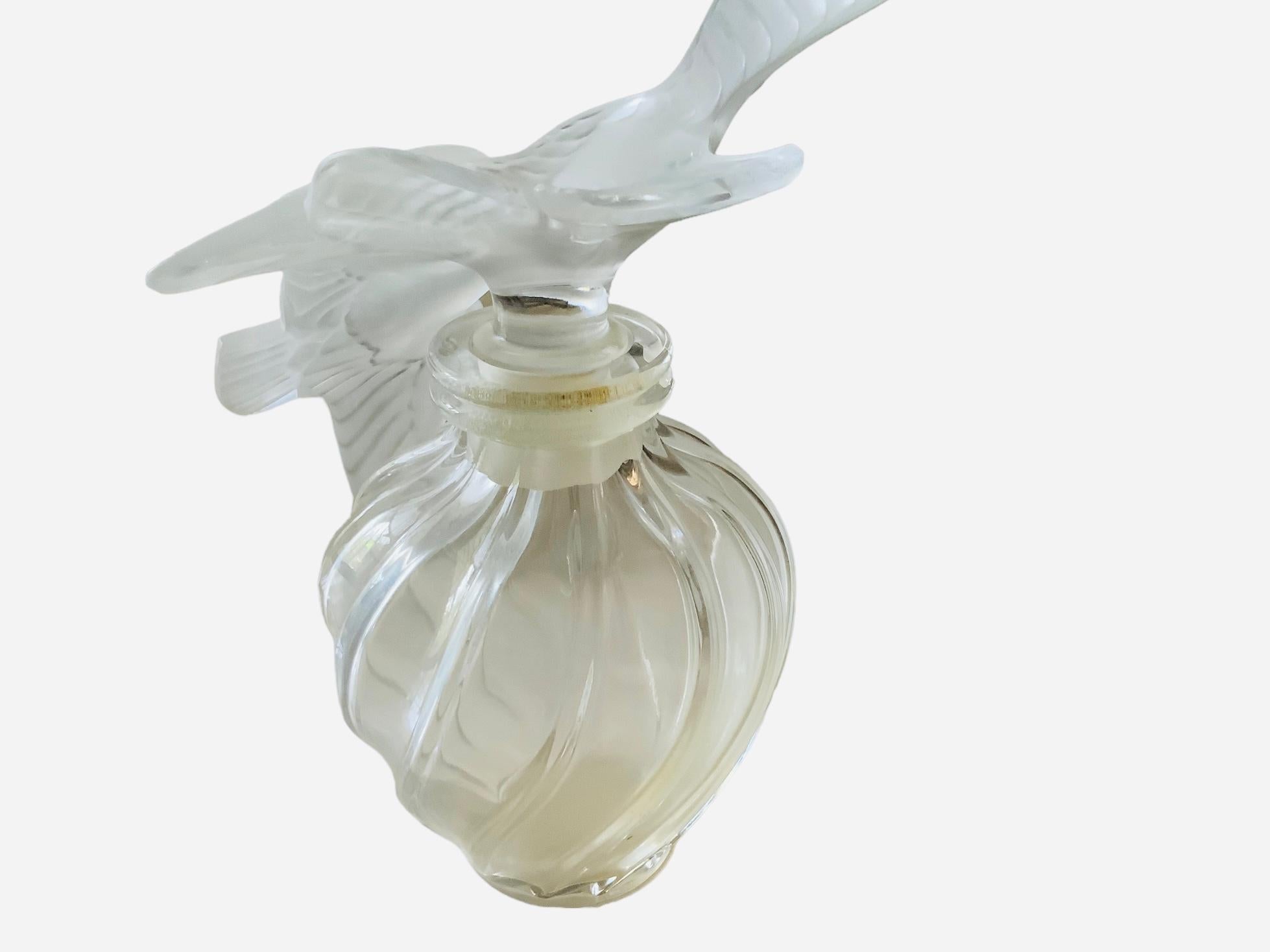 20th Century Large Lalique Crystal Perfume Bottle Of L’Air Du Temps