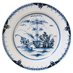 Large Lambeth 18th Century English Delft Charger