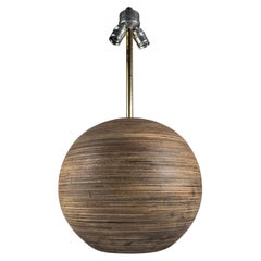 Große Kugellampe aus laminiertem Holz, 1960er Jahre