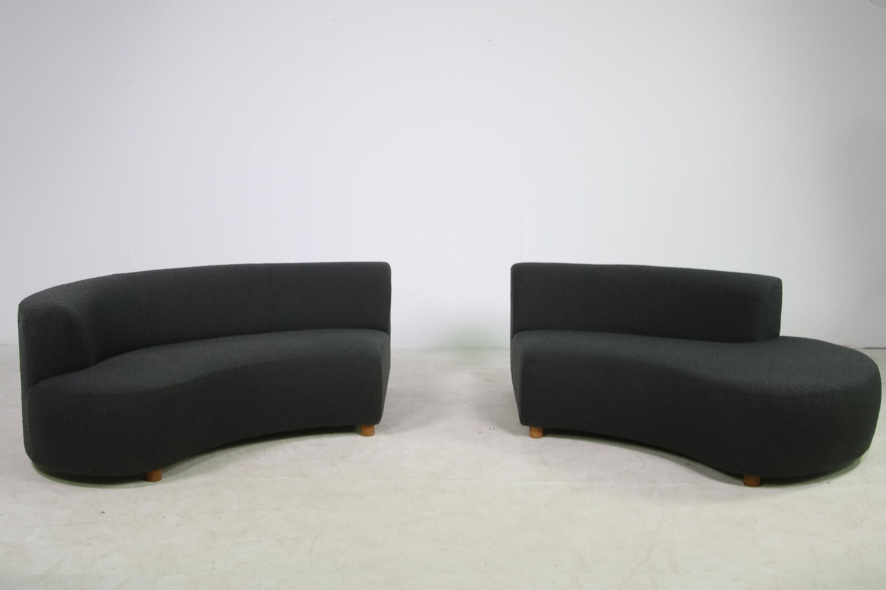 Contemporary Large Landscape Nathan Lindberg Modular Curved Sofa Dedar Pinewood Legs 'C' For Sale