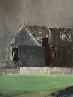 Large Landscape Painting by Inge Alifrangis, Gilleleje, Denmark, circa 1993