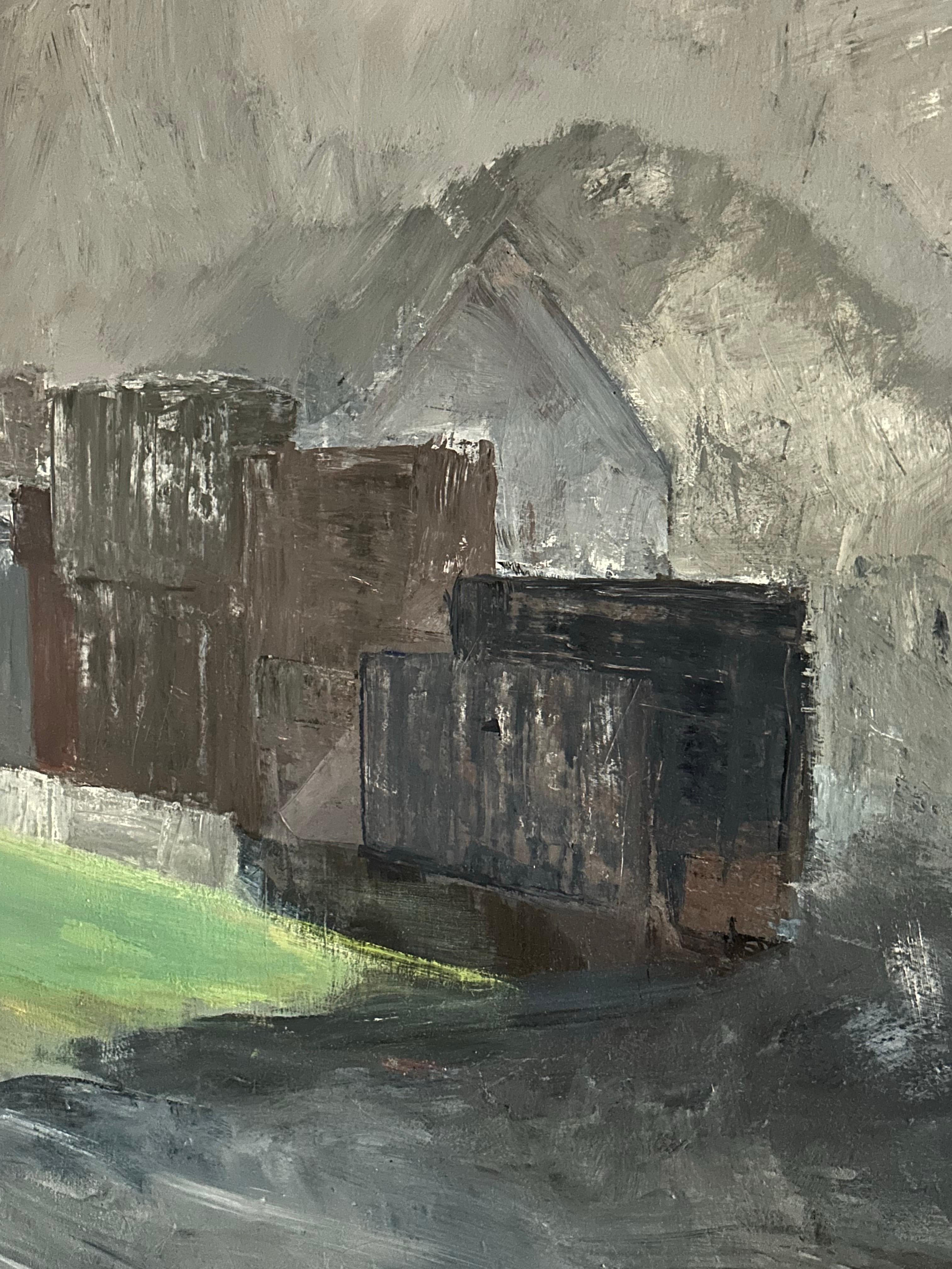 Large Landscape Painting by Inge Alifrangis, Gilleleje, Denmark, circa 1993 Europeo en venta