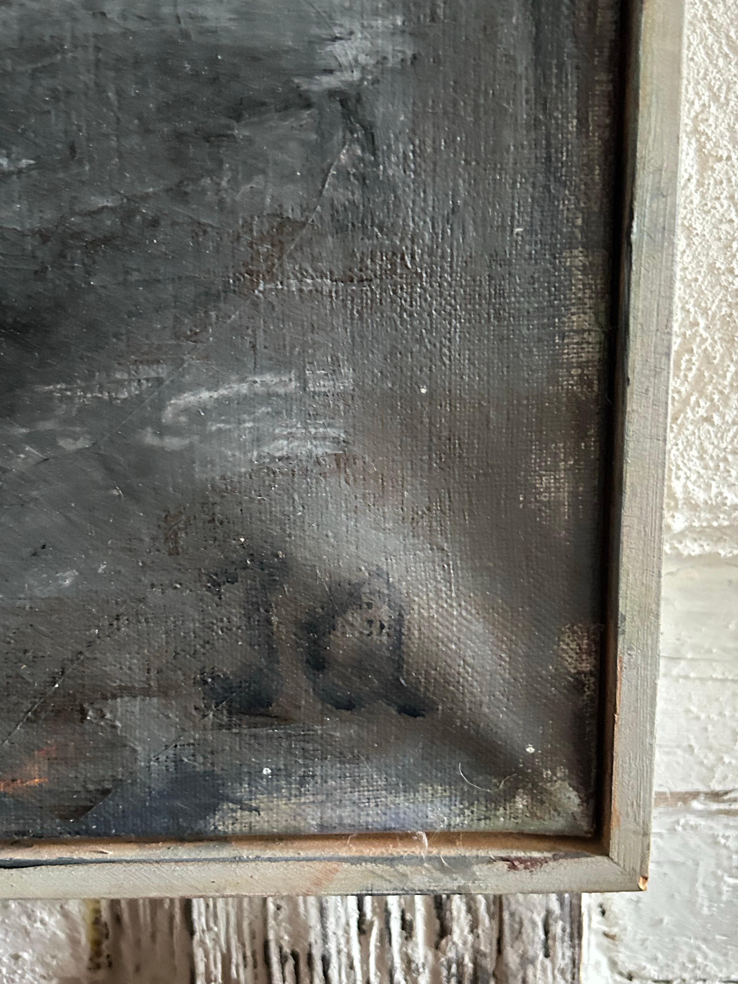 Large Landscape Painting by Inge Alifrangis, Gilleleje, Denmark, circa 1993 Lienzo en venta