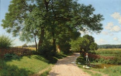 Large Landscape Painting by Ludvig Kabell