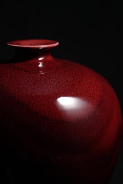 Large Langyao Red (Sang de Boeuf) Meiping Vase by Shi Jie Weng, 2025
