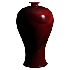 Large Langyao Red (Sang de Boeuf) Meiping Vase by Shi Jie Weng, 2025
