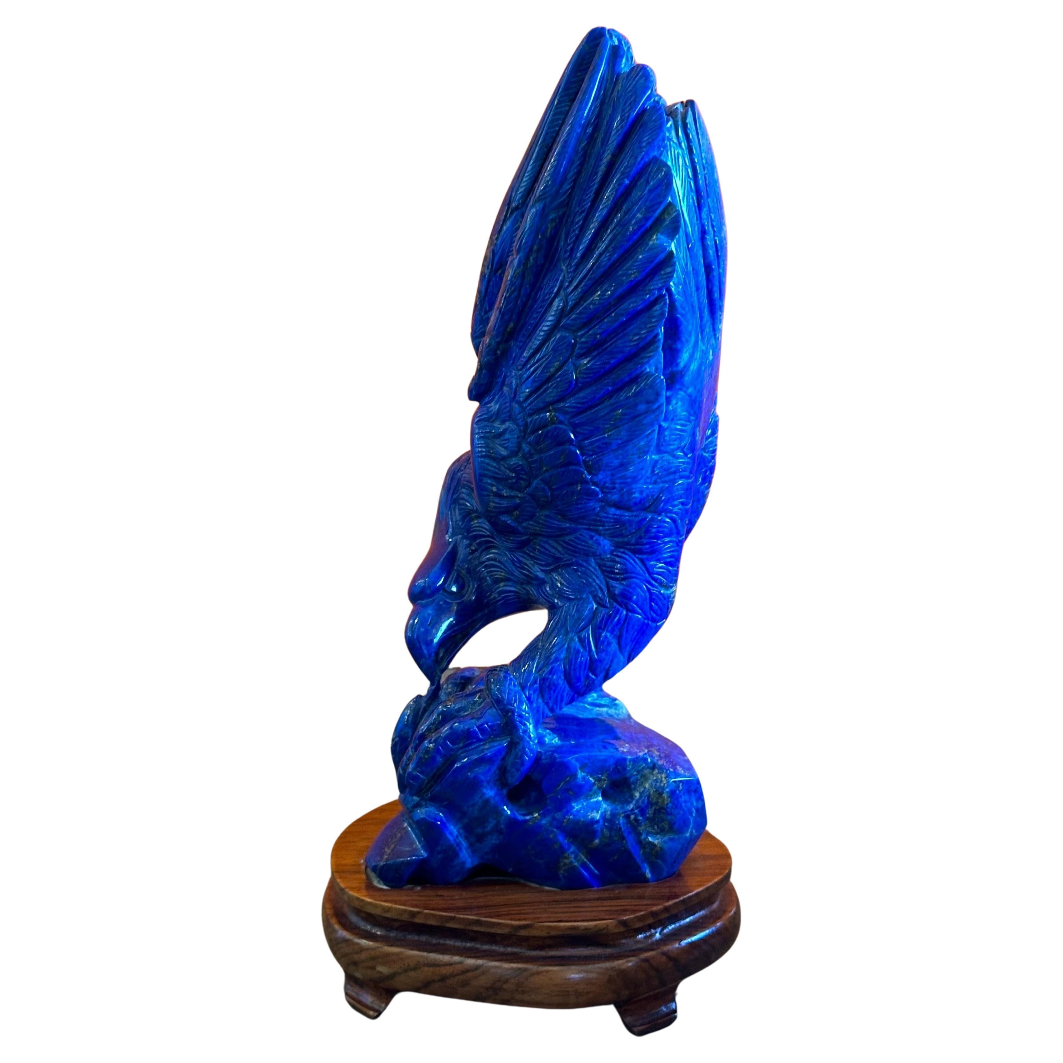 Grande scultura di aquila in Lapis Lazuki in vendita 5