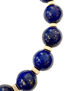 Large Lapis Lazuli and Gold Necklace