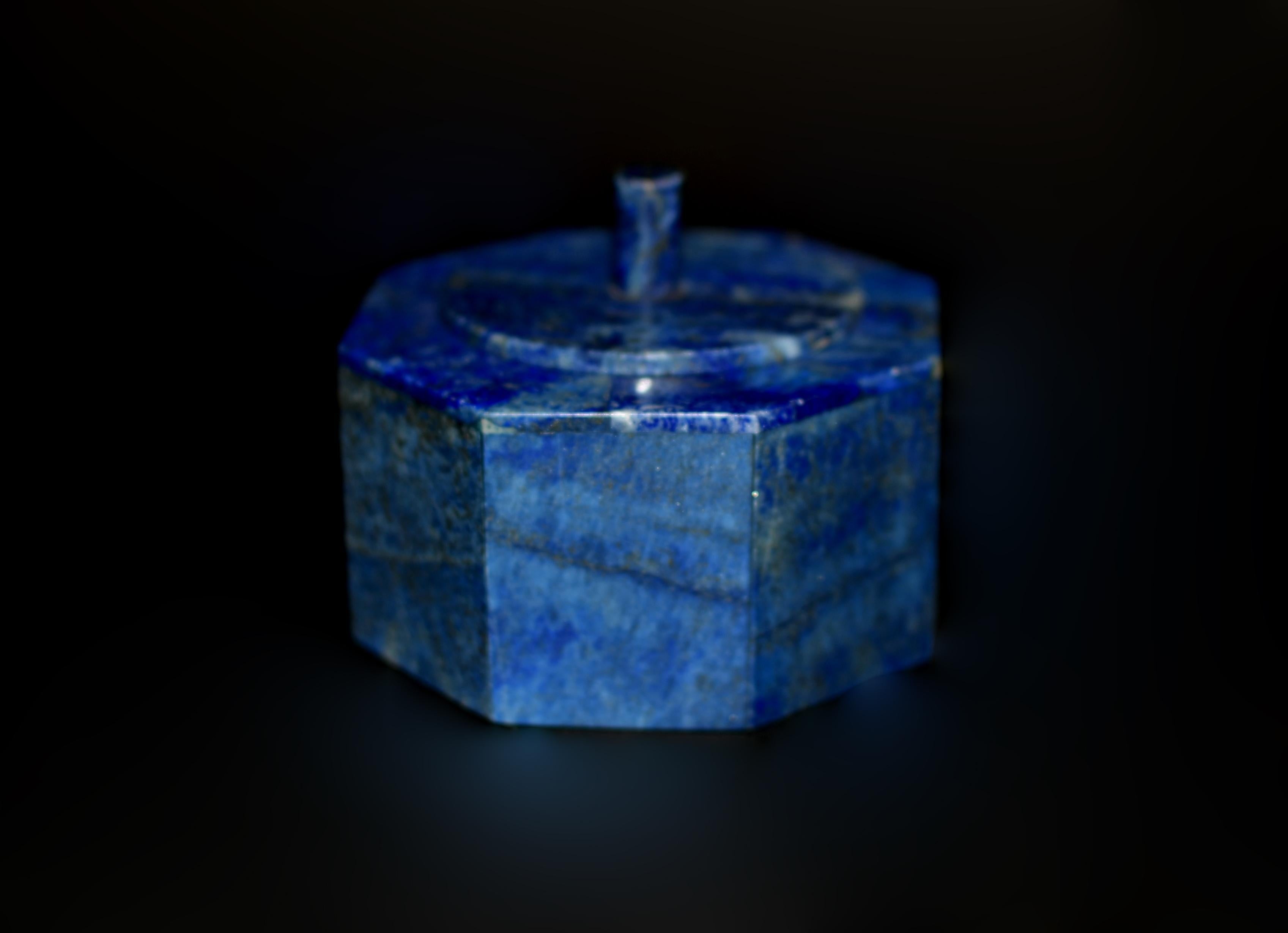 Large Lapis Lazuli Hexagonal Box 4