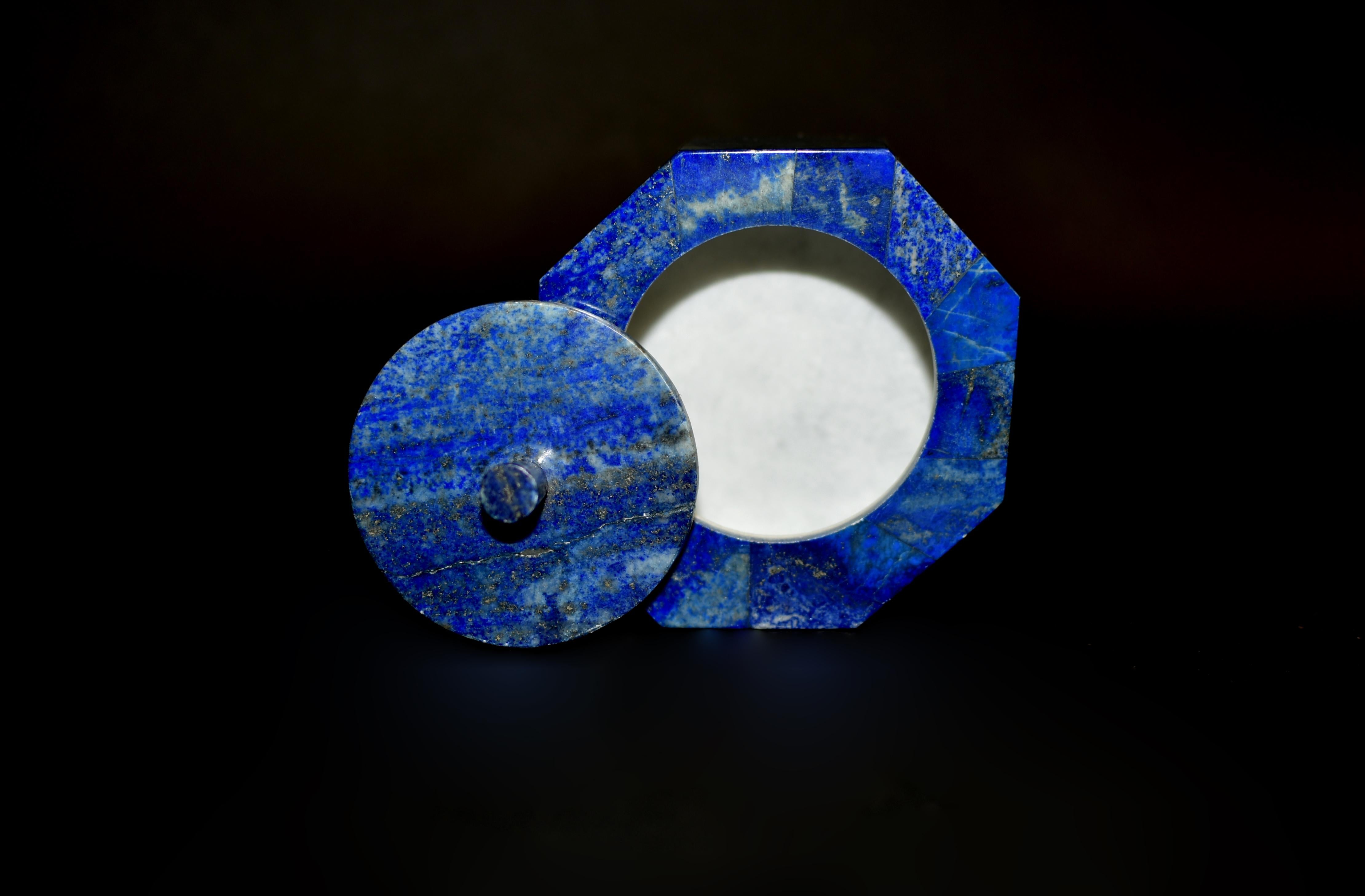 Large Lapis Lazuli Hexagonal Box 4