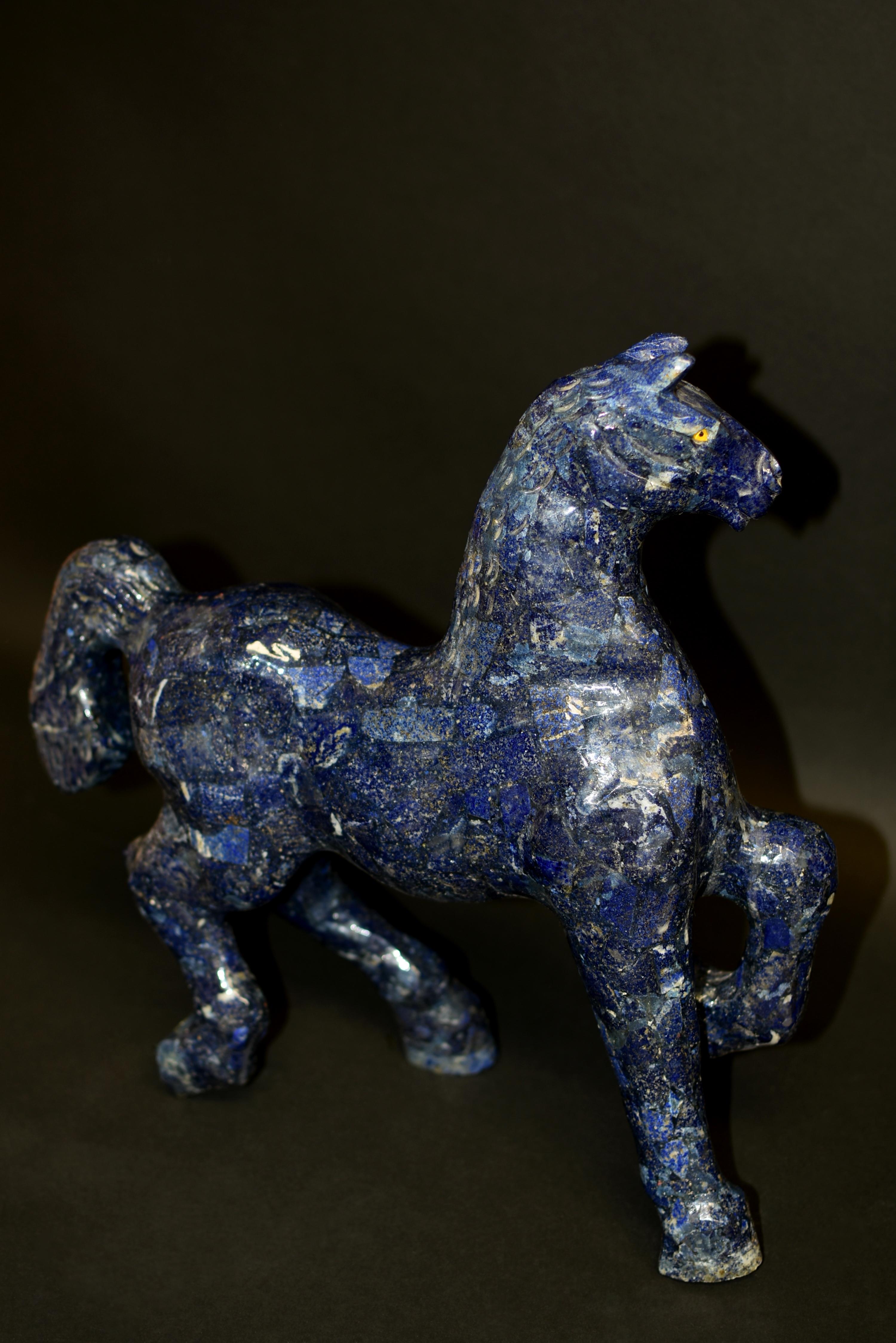 Large Lapis Lazuli Horse 11 lb For Sale 10