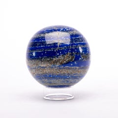 Large Lapis Lazuli Sphere from Afghanistan in Acrylic Base