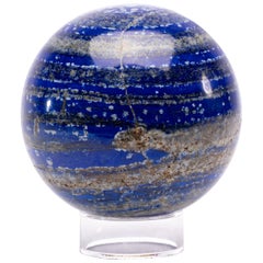 Large Lapis Lazuli Sphere from Afghanistan in Acrylic Base