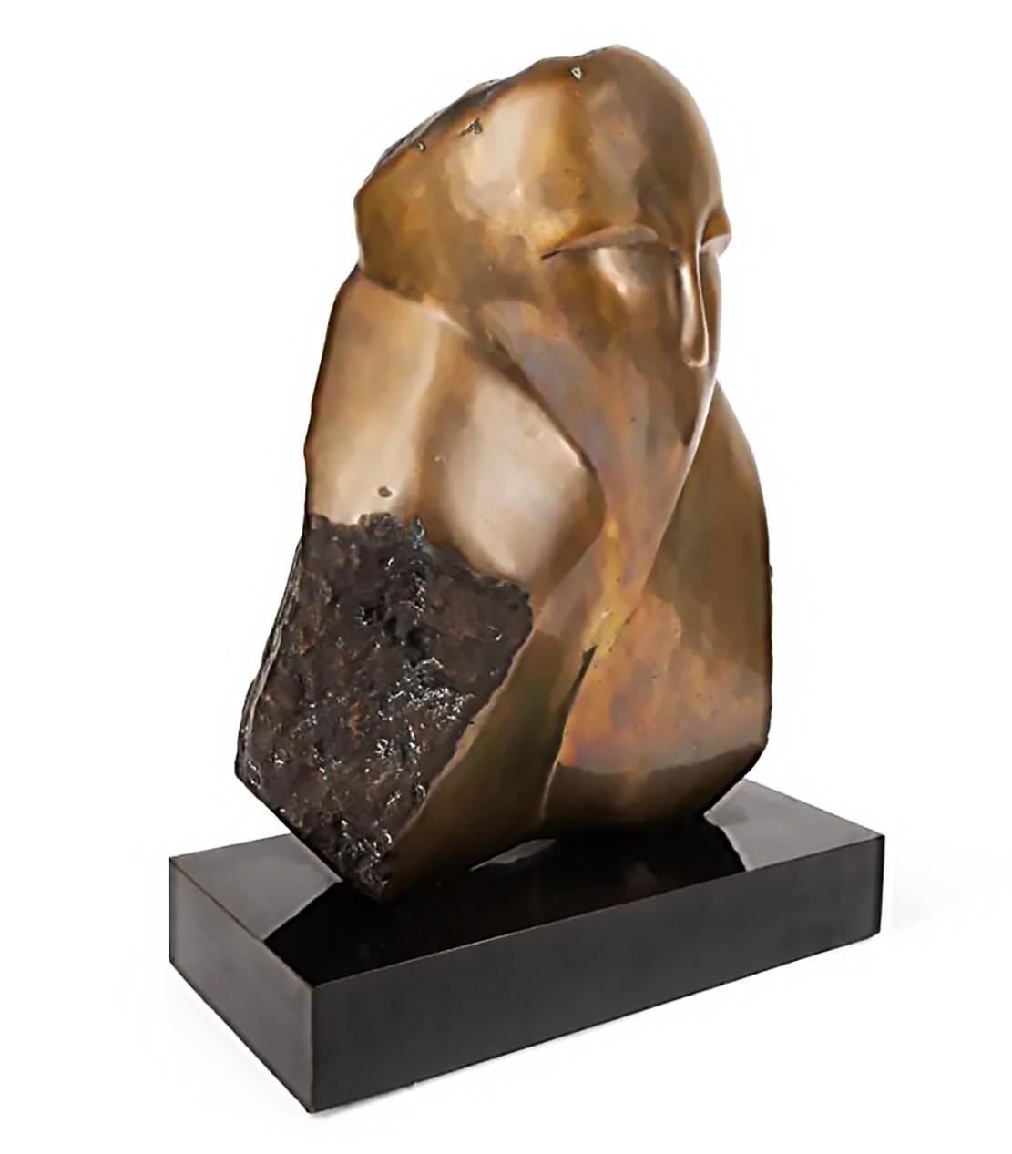 Large Larry Mohr Bronze Figurative Sculpture,  Brâncuși Style In Good Condition For Sale In Miami, FL