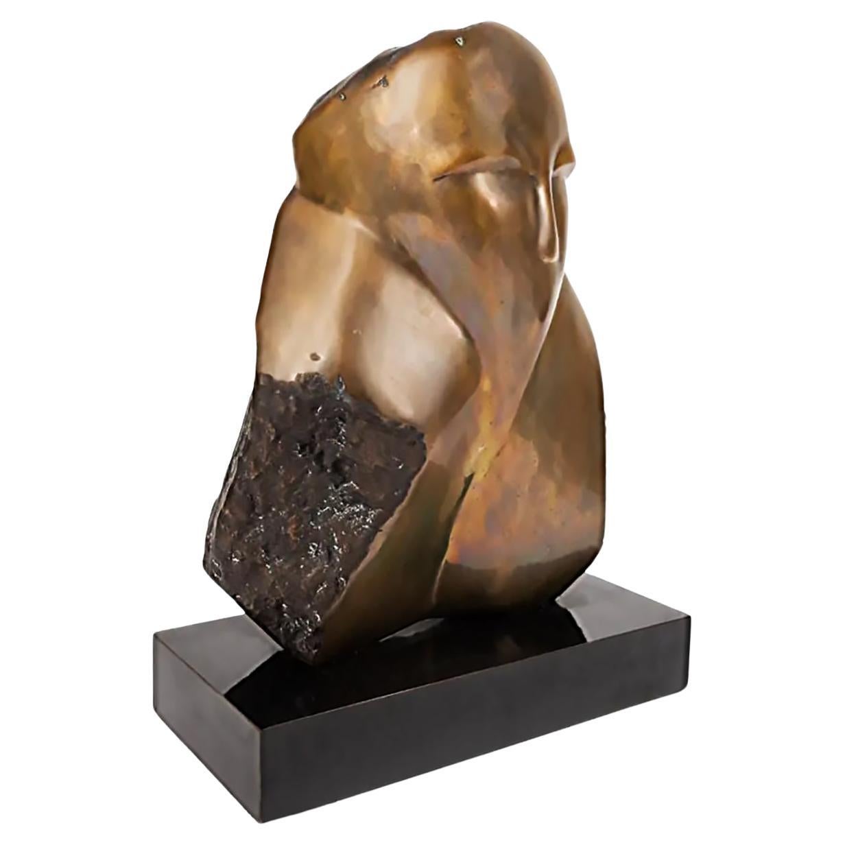 Large Larry Mohr Bronze Figurative Sculpture,  Brâncuși Style For Sale