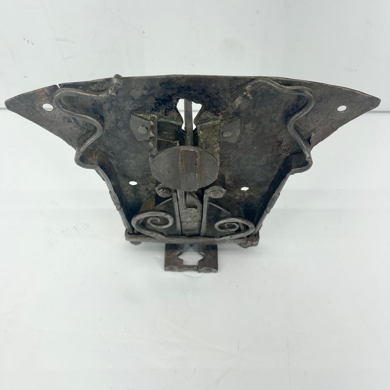 Large Late 17th Century Baroque Iron Door Lock For Sale 14