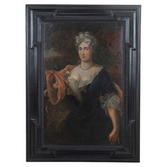 Large Late 17th Century French Portrait of a Lady