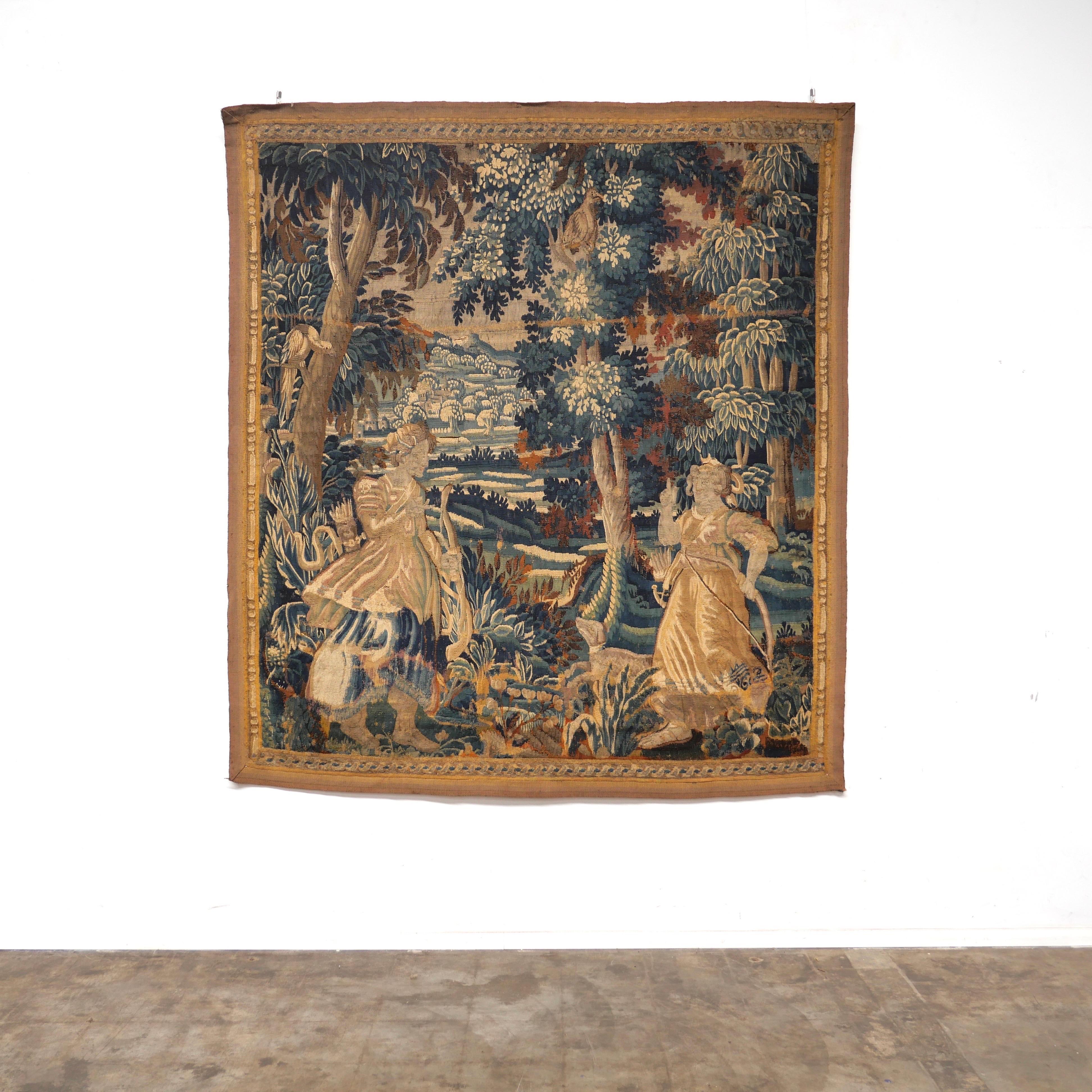 Großer französischer Wandteppich des späten 17. Jahrhunderts aus Artemis und Callisto (Louis XIV.) im Angebot