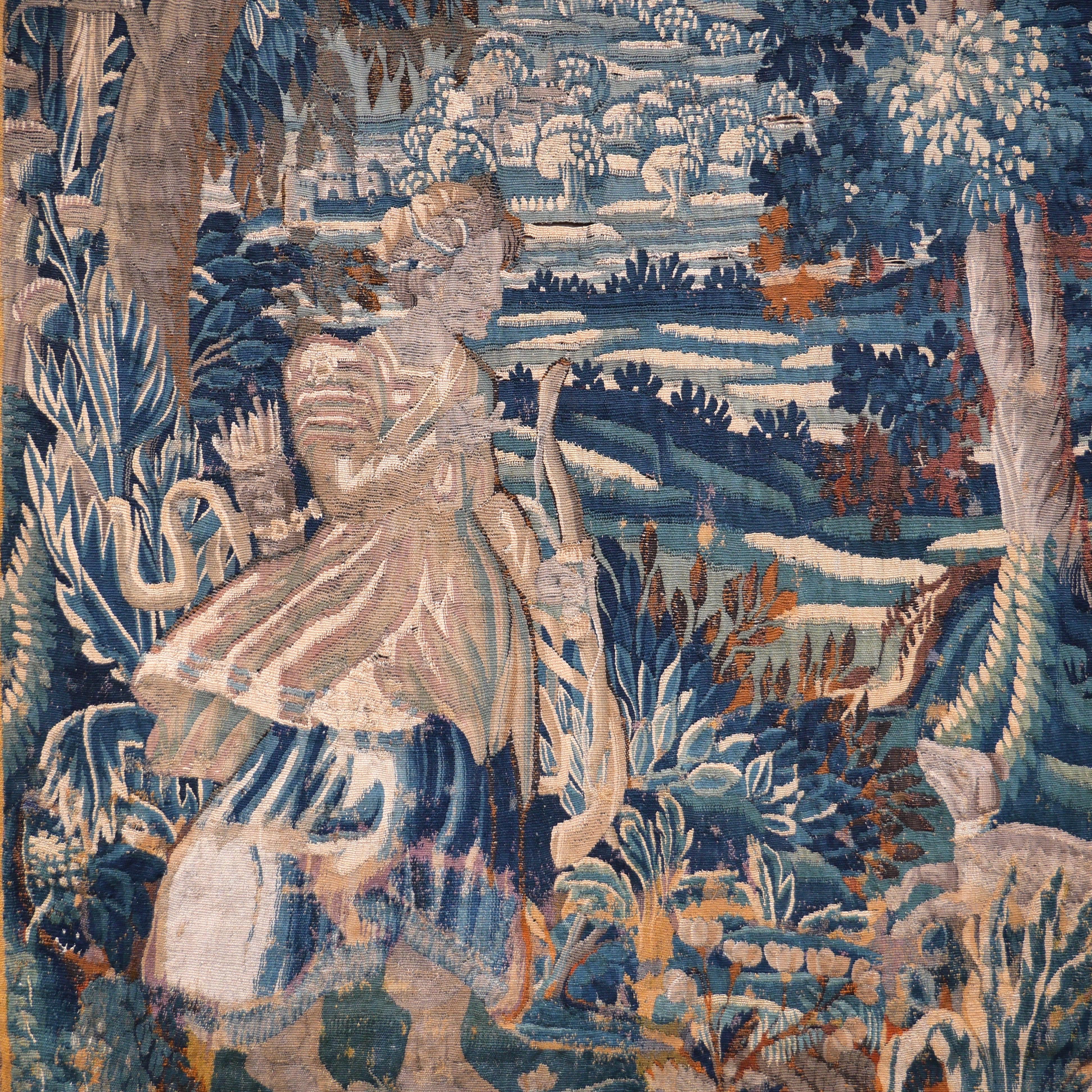 Großer französischer Wandteppich des späten 17. Jahrhunderts aus Artemis und Callisto (Handgewebt) im Angebot