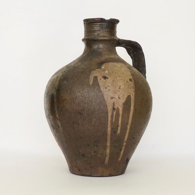 Large Late 18th Century Antique Portuguese Stoneware Jug In Good Condition In London, GB