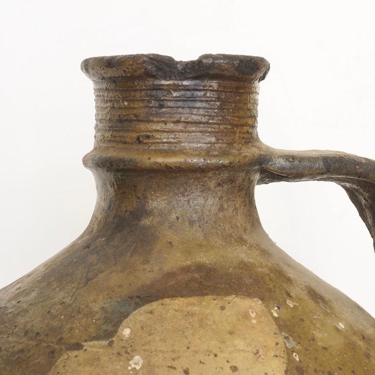 Large Late 18th Century Antique Portuguese Stoneware Jug 1