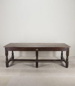 Large Late 18th Century English Oak Refectory Table