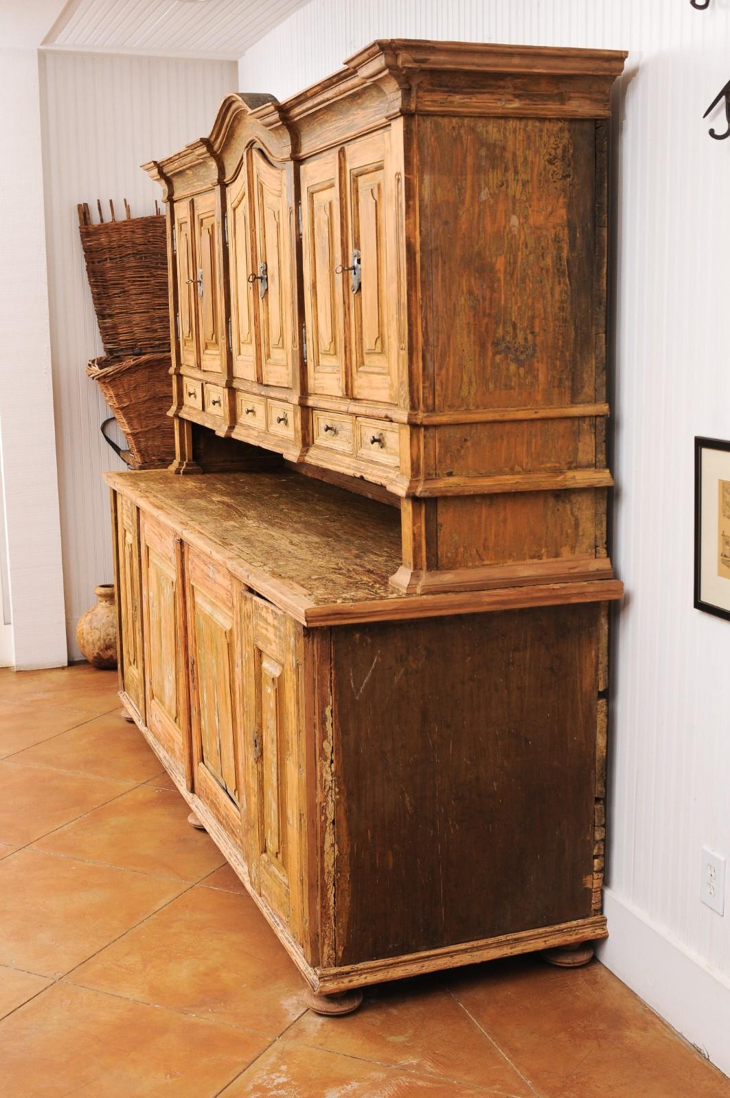 Large Late 18th Century French Buffet à Deux-Corps from a Monastery Near Avignon 9
