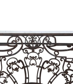 Large Late 18th Century French Hand-Forged Iron Balcony Console