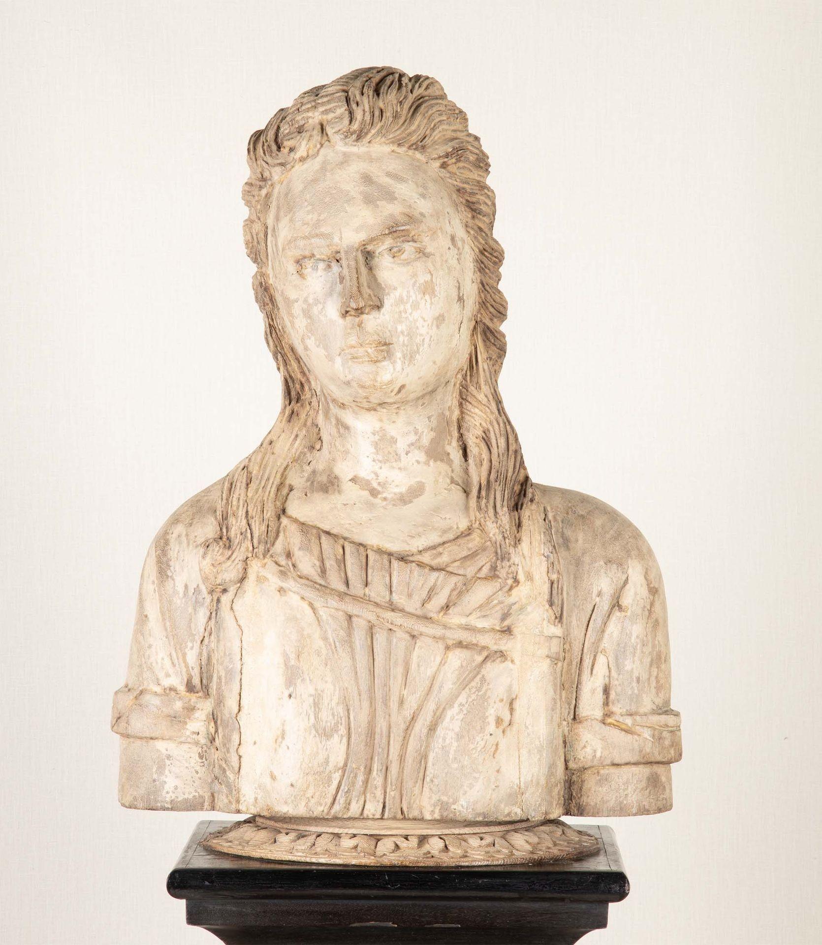 Intagliato Grande polena di nave francese della fine del XVIII secolo in vendita