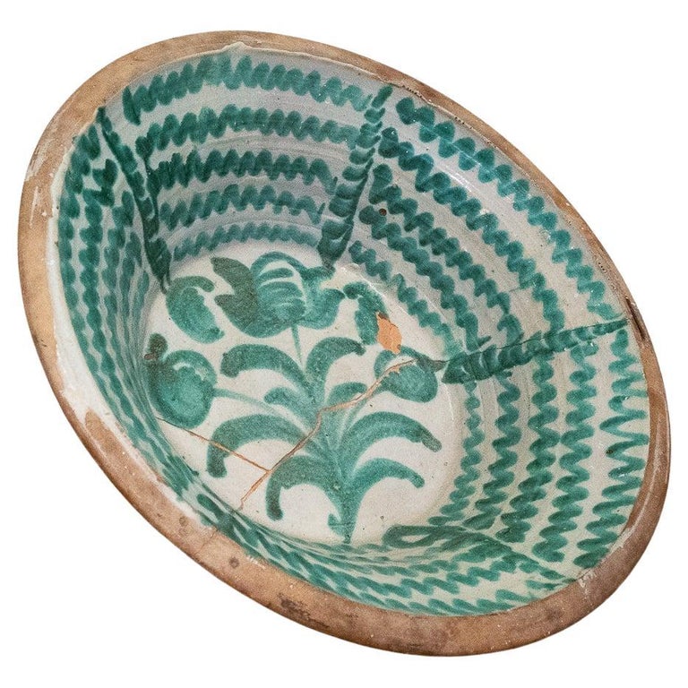 large 18th Century Spanish Fajalauza "Lebrillo" Dairy Bowl For Sale at ...