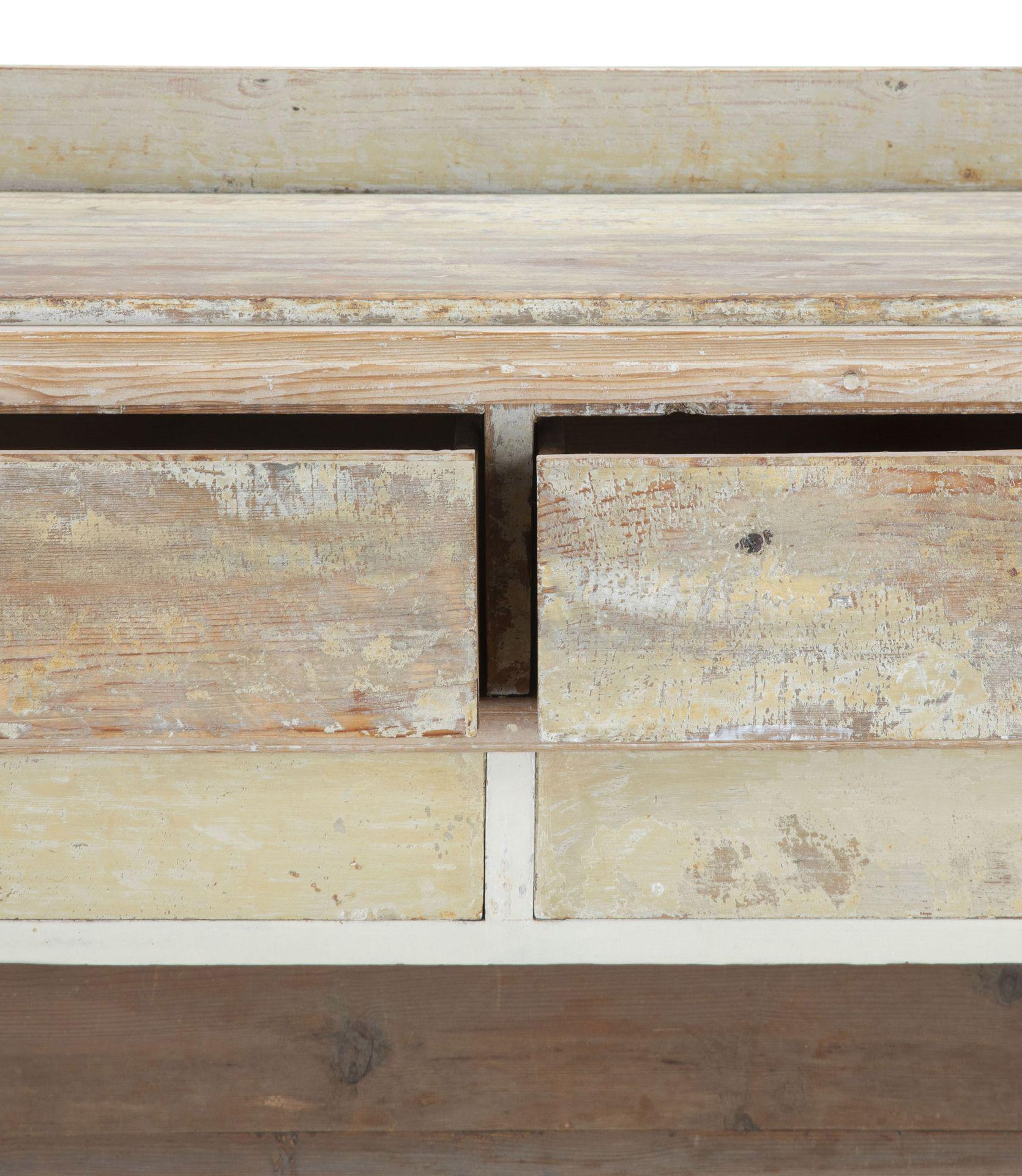 Large Late 18th Century Swedish Gustavian Buffet in Original Paint For Sale 2