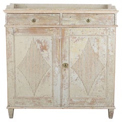 Large Late 18th Century Swedish Gustavian Buffet in Original Paint