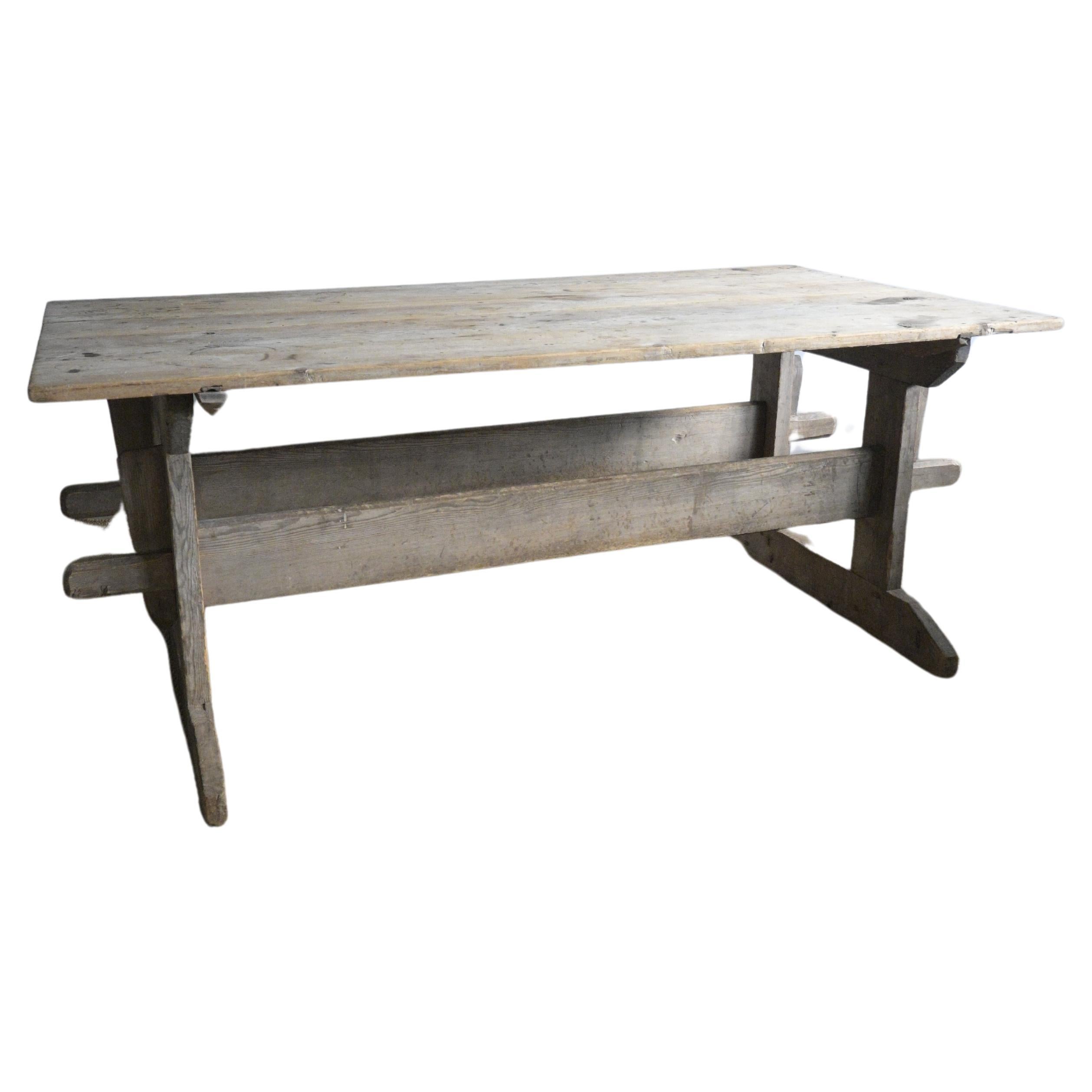 Large late 18th-century Trestle Table from Sweden For Sale