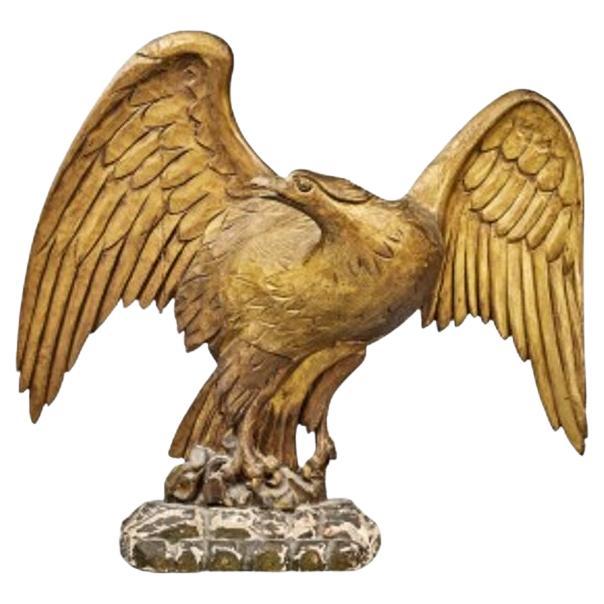 Große amerikanische geschnitzte Adler-Skulptur aus Giltwood aus dem späten 19.