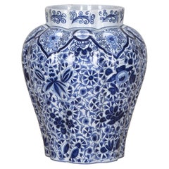 Large Late 19th Century Delftware Vase