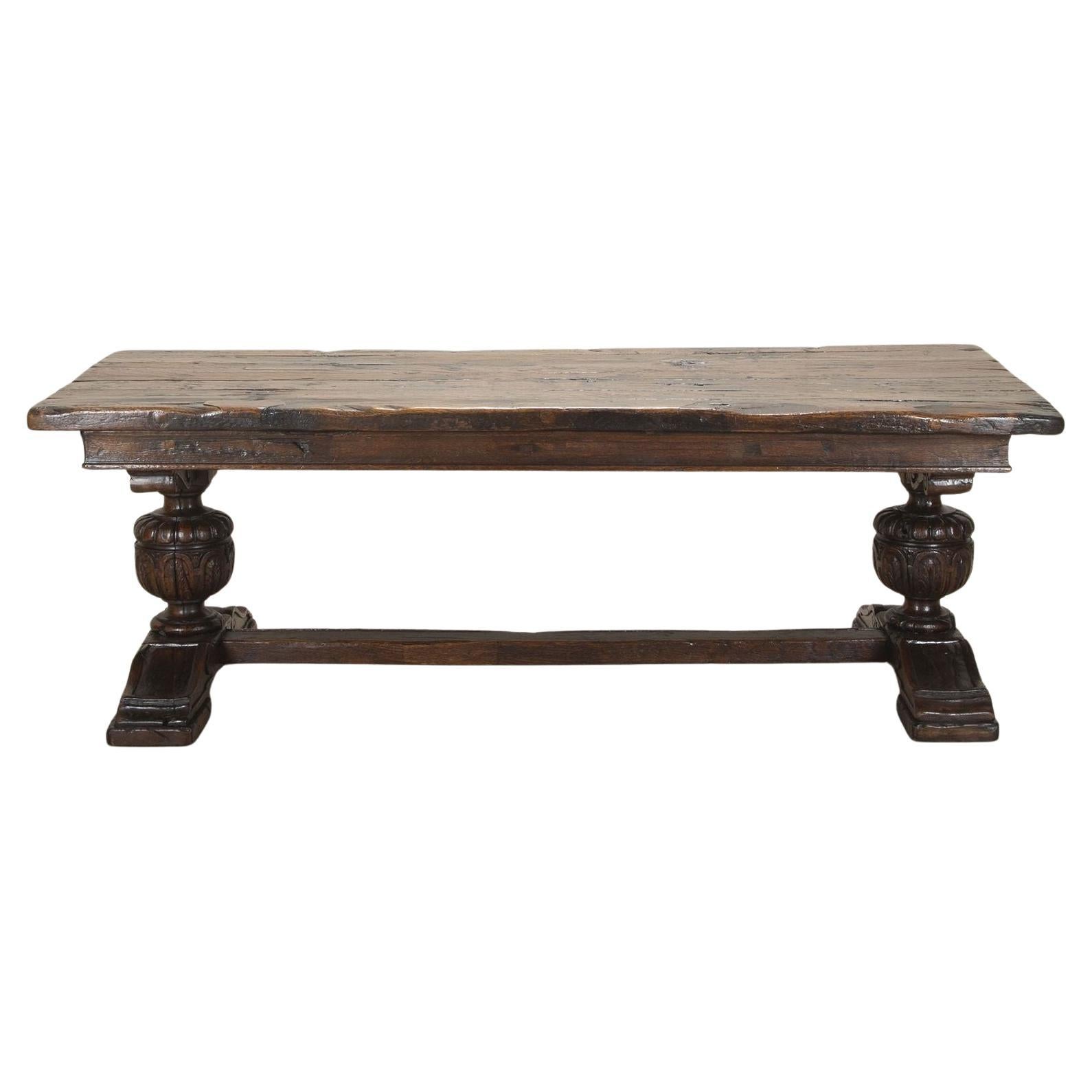 Gran mesa de refectorio de estilo isabelino de finales del siglo XIX en venta