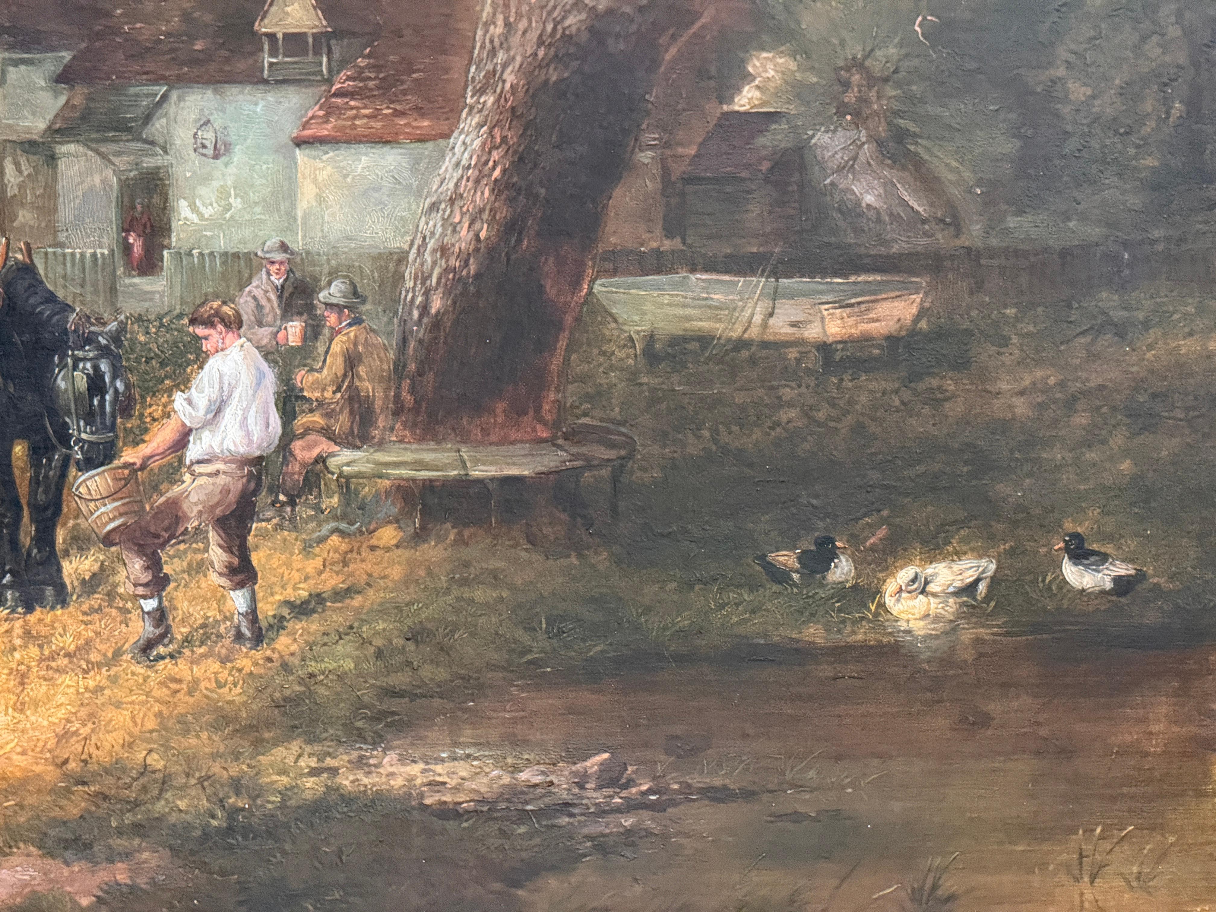 Bois Grande peinture de paysage à l'huile anglaise de la fin du 19e siècle en vente