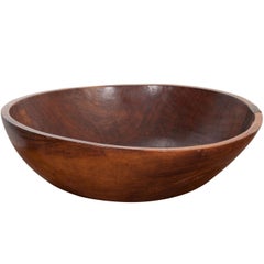 Large Late 19th Century English Walnut Bowl