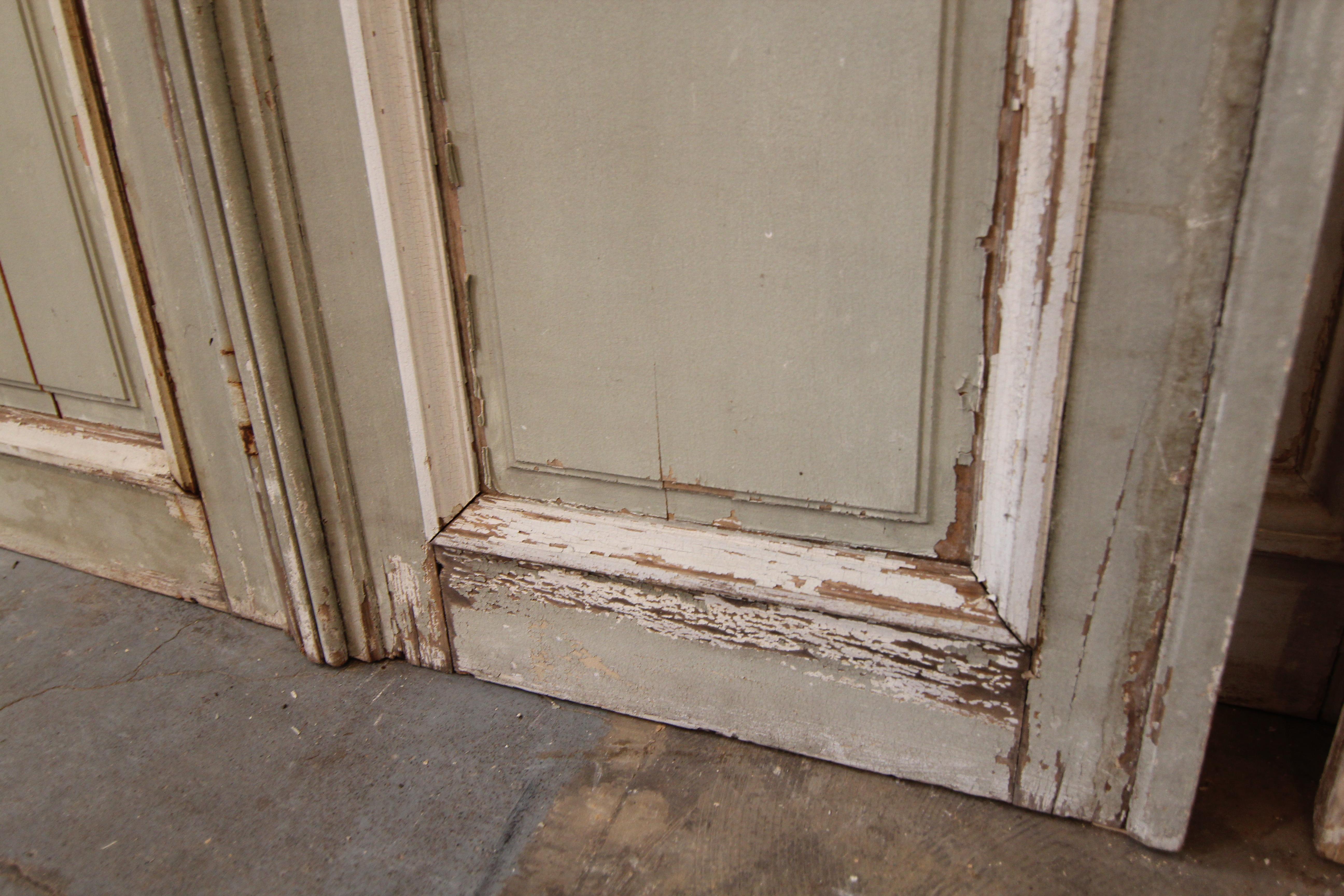 Large Late 19th Century French Double Door in Original Paint For Sale 5
