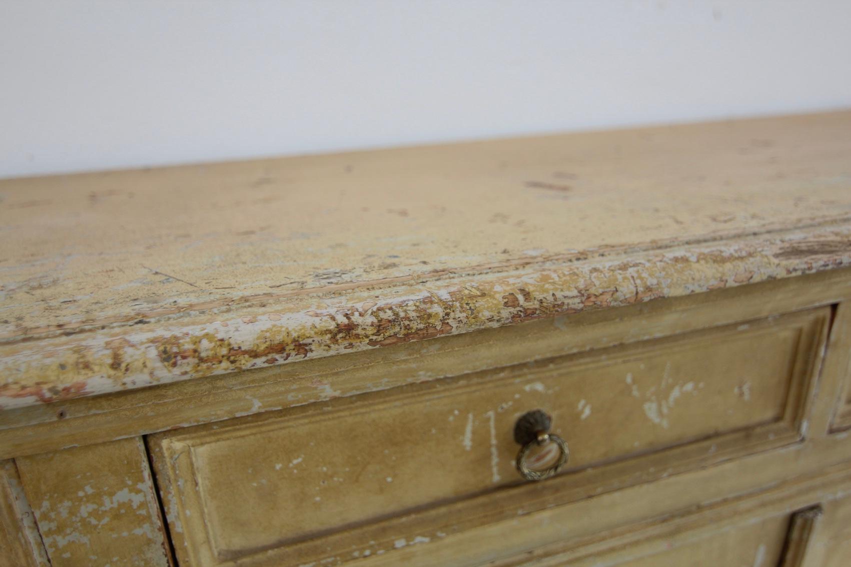 Grand buffet français de la fin du 19e siècle avec peinture d'origine en vente 10